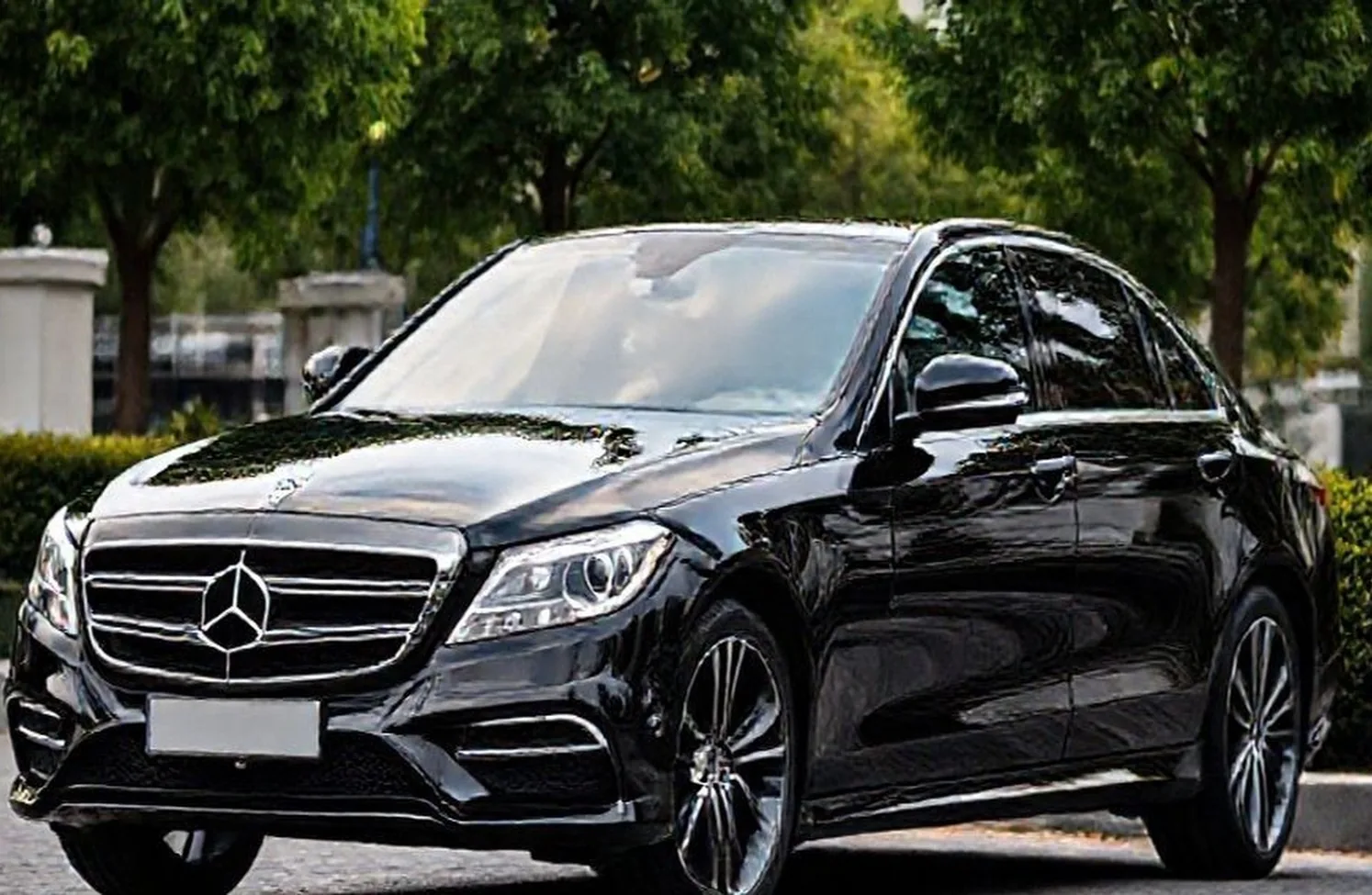 black luxury executive car